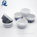 Ramekin all&#39;ingrosso in ceramica smaltata bianca